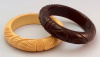 BB169 corn & milk chocolate carved bangles